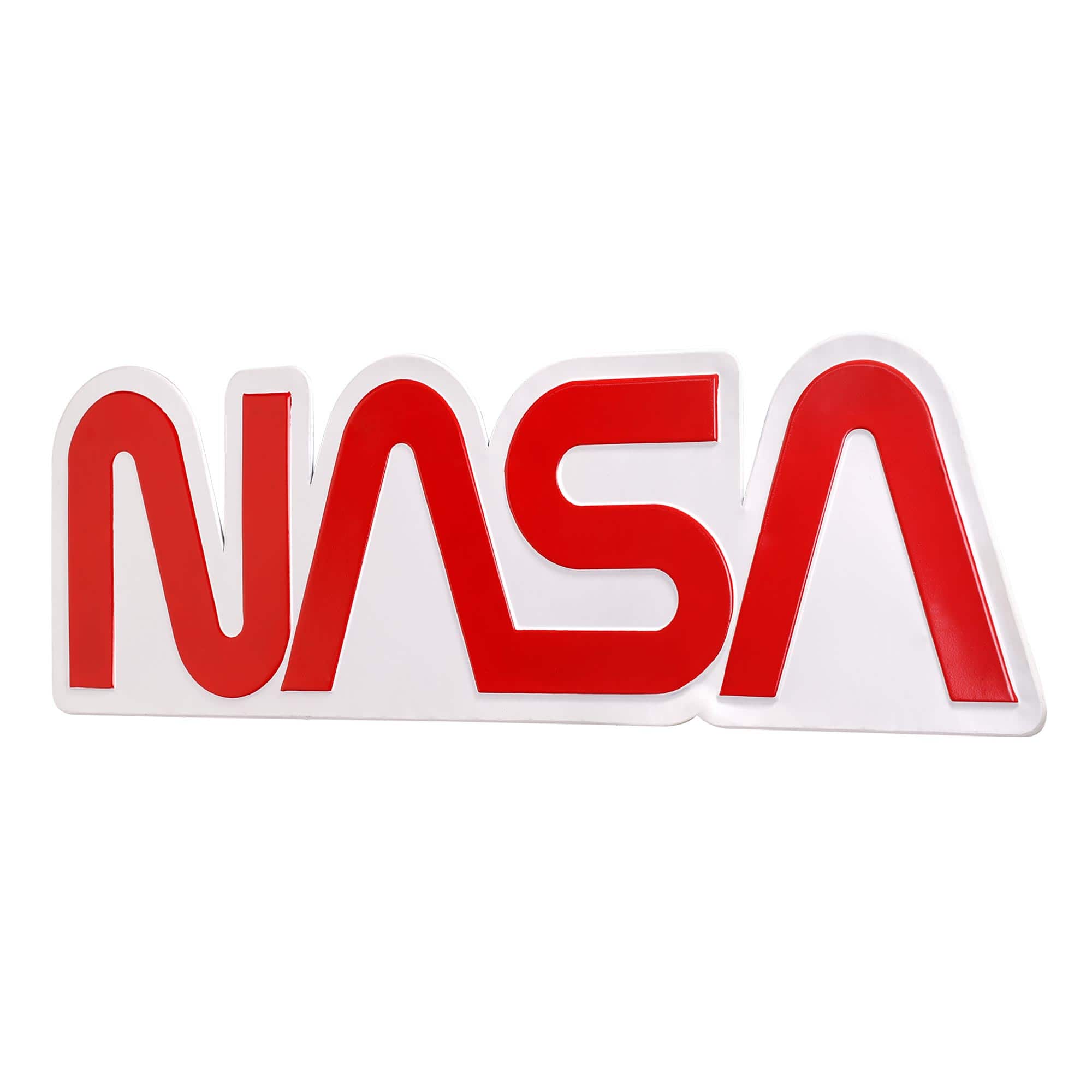 NASA Logo Embossed Shaped Metal Wall Sign